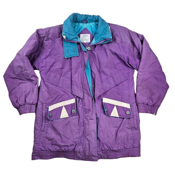 Be in the Current Seen Jackets & Blazers - Vintage 80s 90s Colorblock Jacket Womens Small Purple Pink Teal